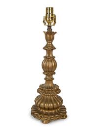 A Continental Giltwood Lamp