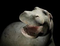 An Egyptian Faience Hippopotamus