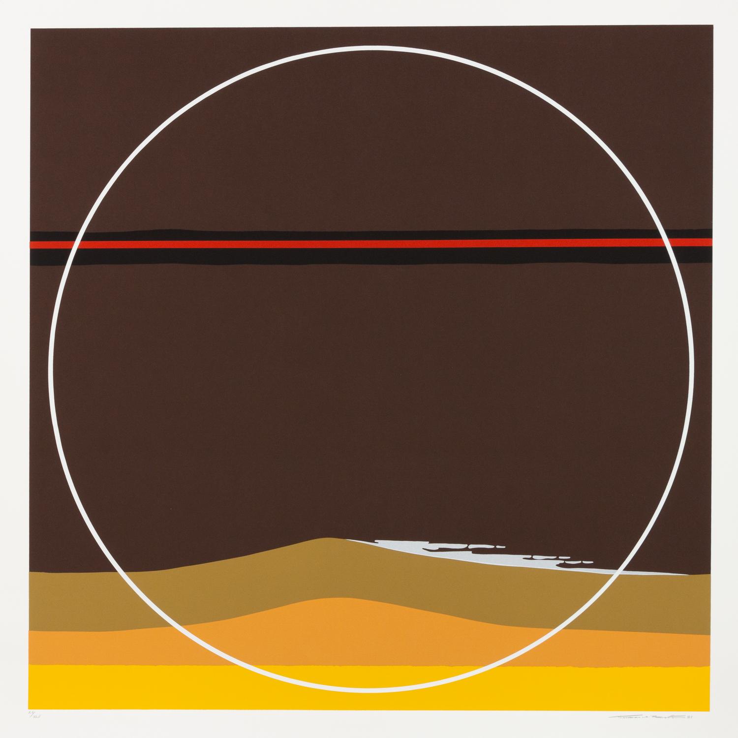 A pair of prints ( Evolution Series, Red; Yellow Dunes )