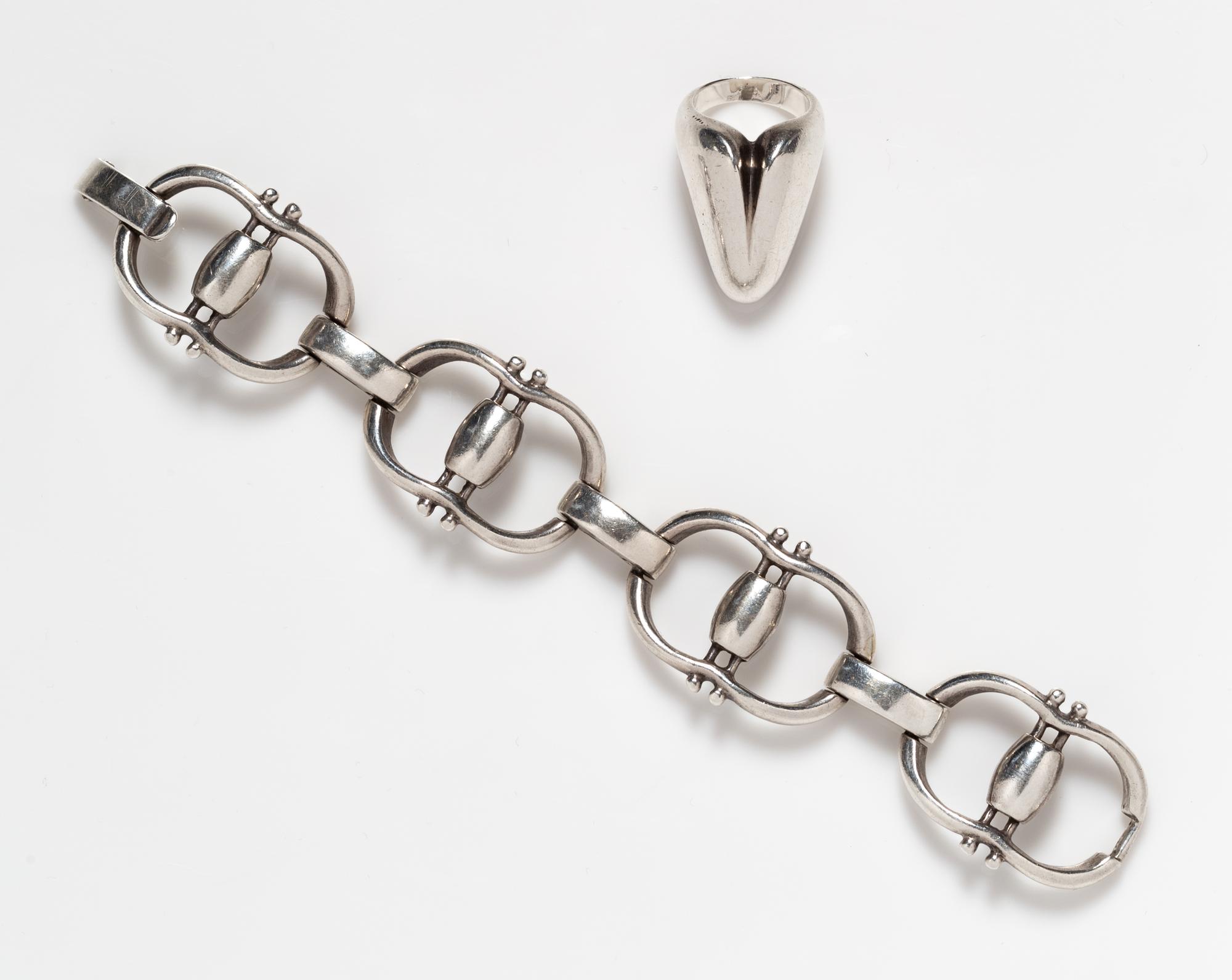 A Collection of Modernist Sterling Silver Jewelry, 61.40 dwts.