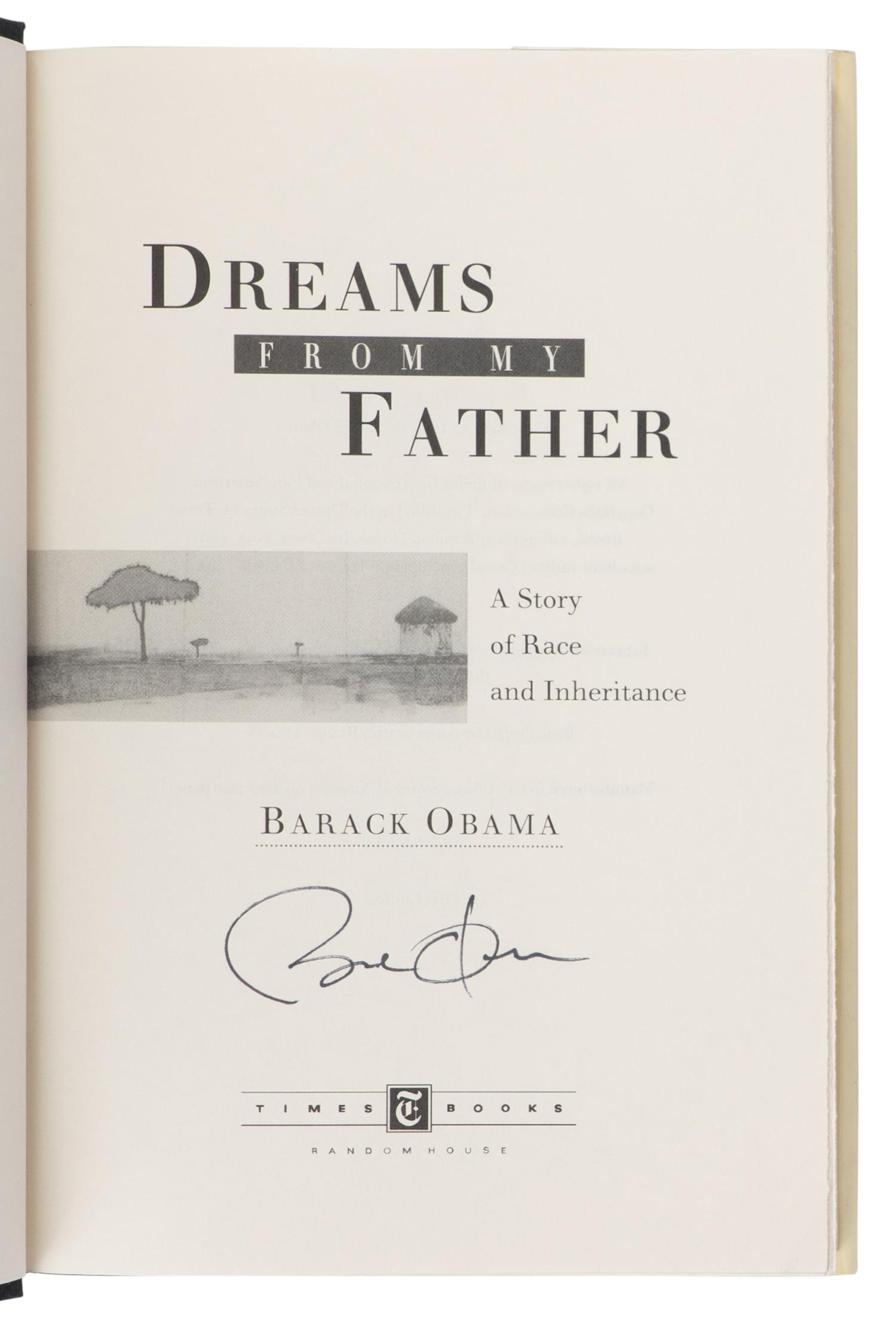 OBAMA, Barack (b. 1961). A group of 4 FIRST EDITIONS, ALL SIGNED, comprising: