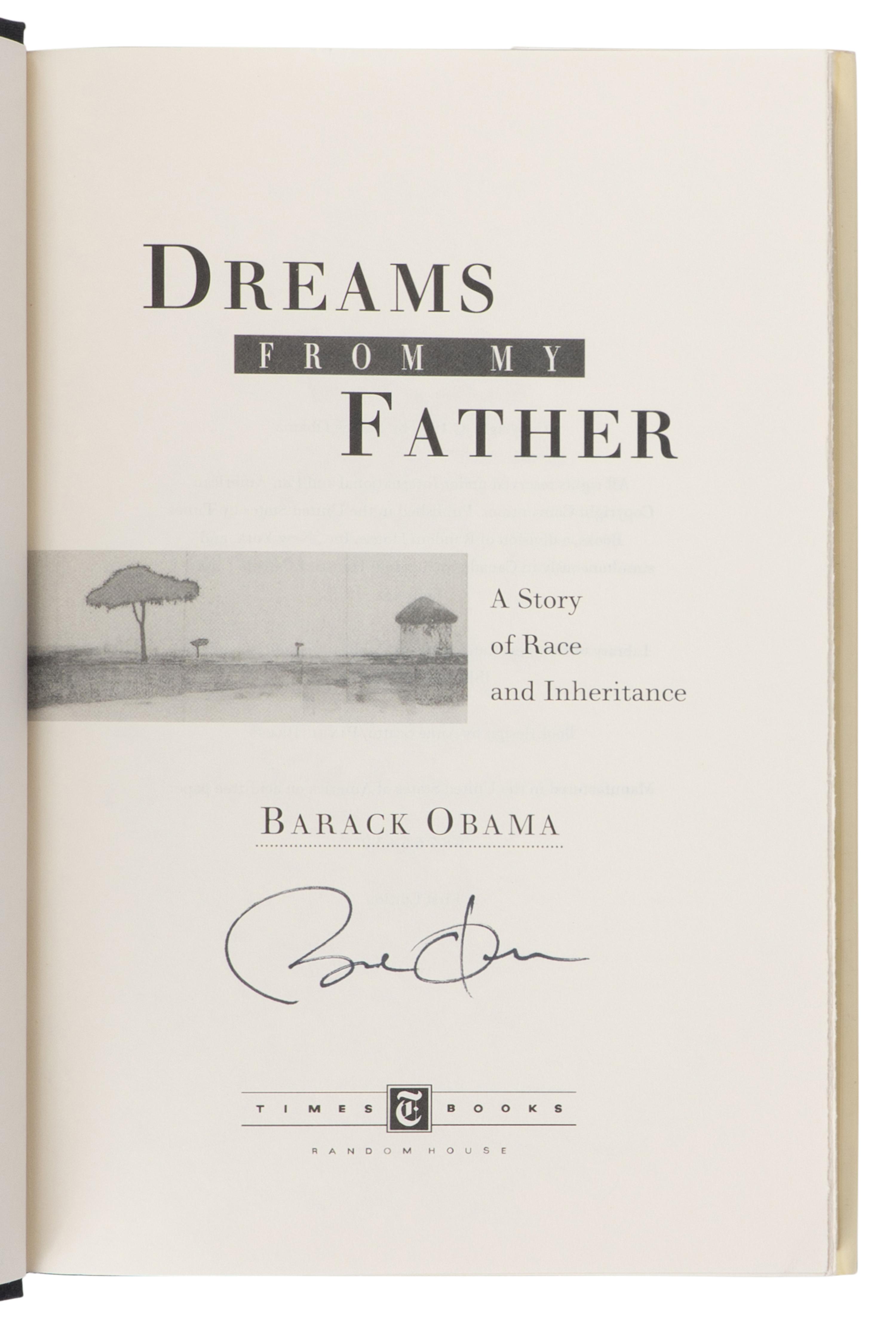 OBAMA, Barack (b. 1961). A group of 4 FIRST EDITIONS, ALL SIGNED, comprising: