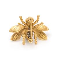 YELLOW GOLD AND DIAMOND BEE BROOCH