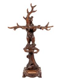 A Black Forest Carved Bear and Tree Hall Tree