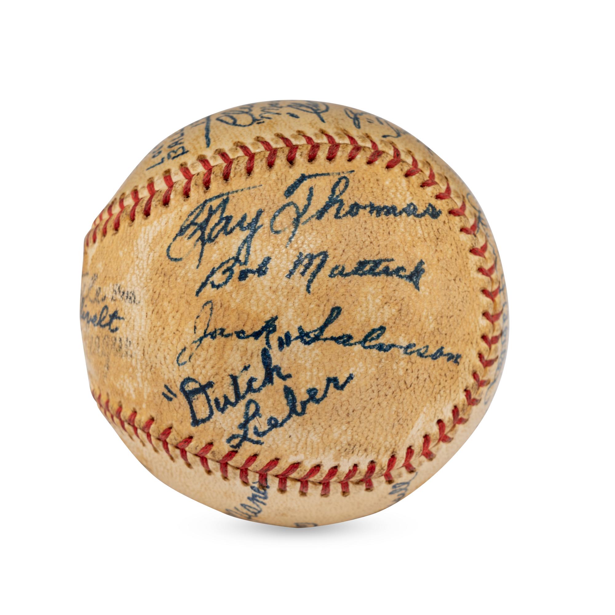A 1936 Los Angeles Angels Team Signed Autograph Baseball