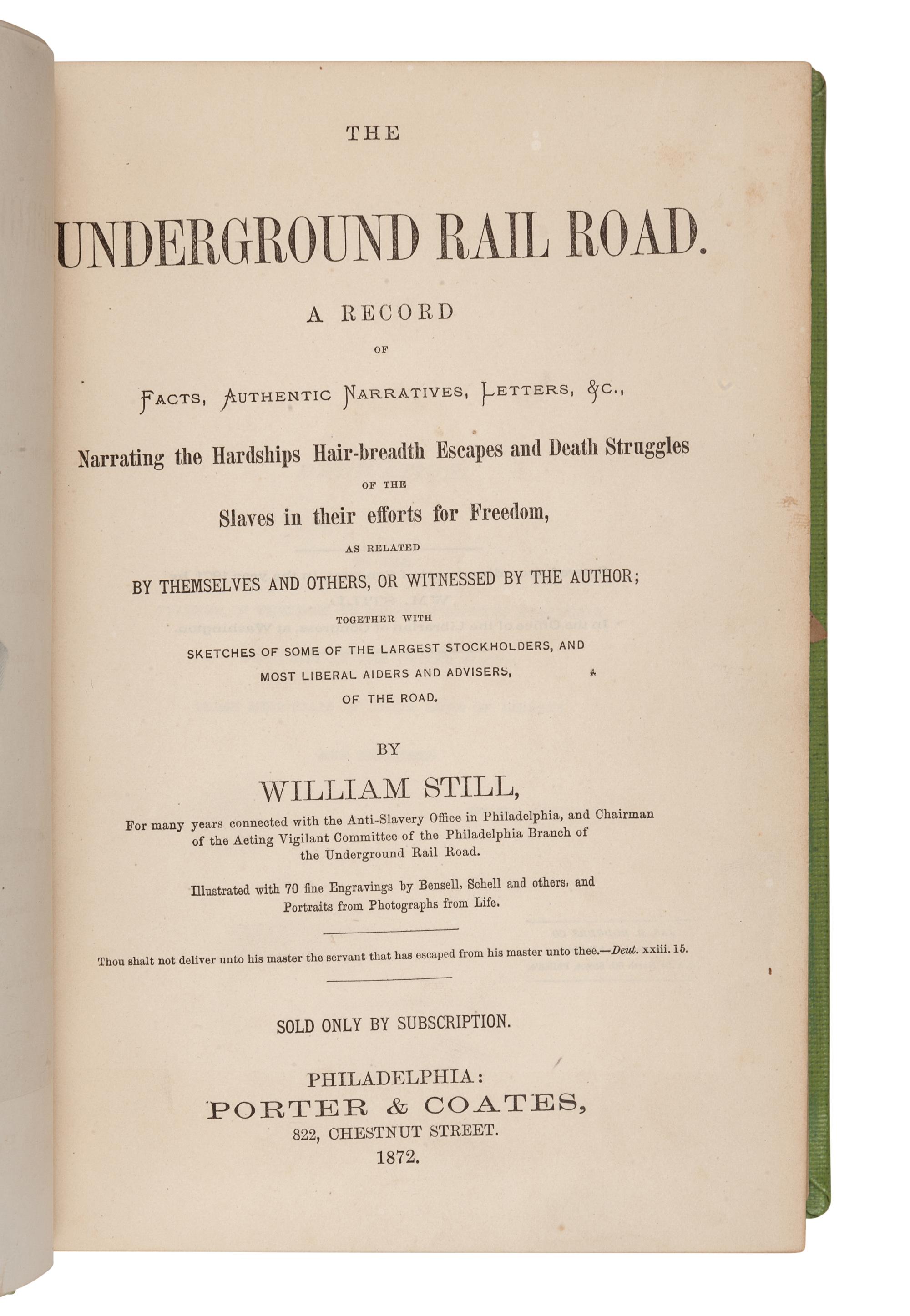 [AFRICAN-AMERICAN NARRATIVES]. A group of 3 works, comprising: