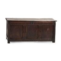 An English Carved Oak Blanket Chest
