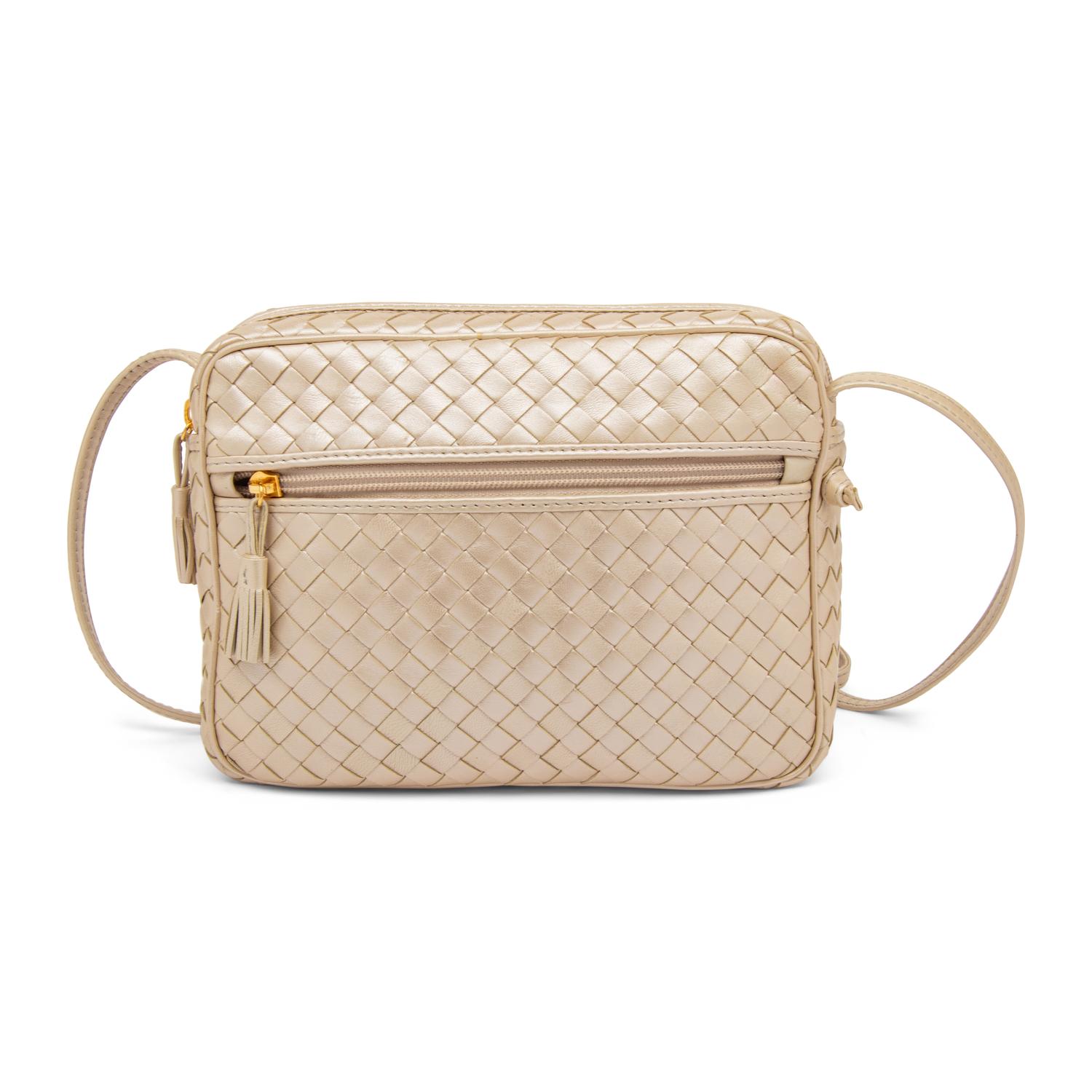 Bottega Veneta, Metallic Intrecciato Shoulder Bag