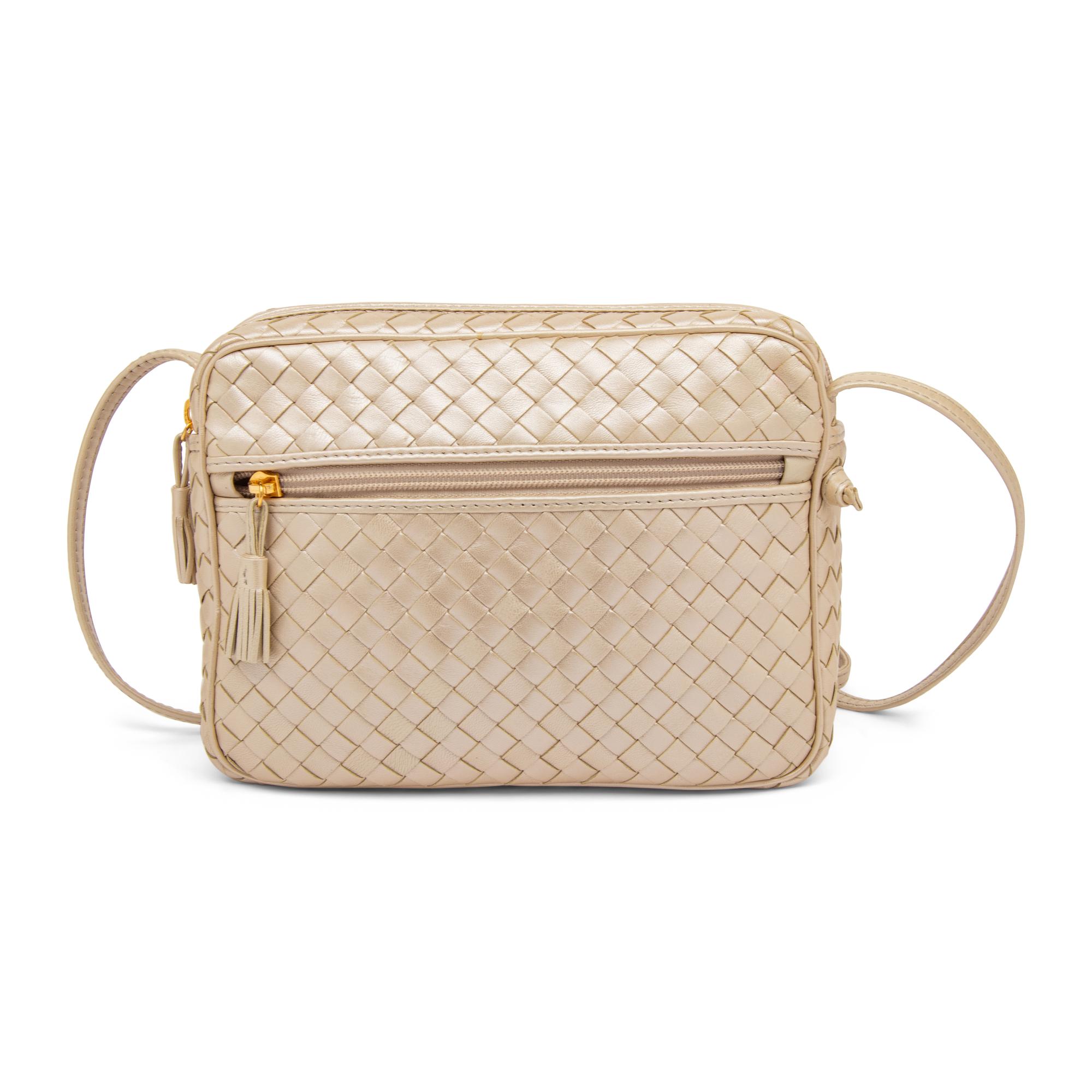 Bottega Veneta, Metallic Intrecciato Shoulder Bag