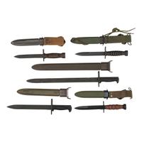 Lot of 5 20th Century U.S. Bayonets Including: M1905, M1 and M4