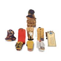 Group of Pocket Size Skookum Dolls, PLUS