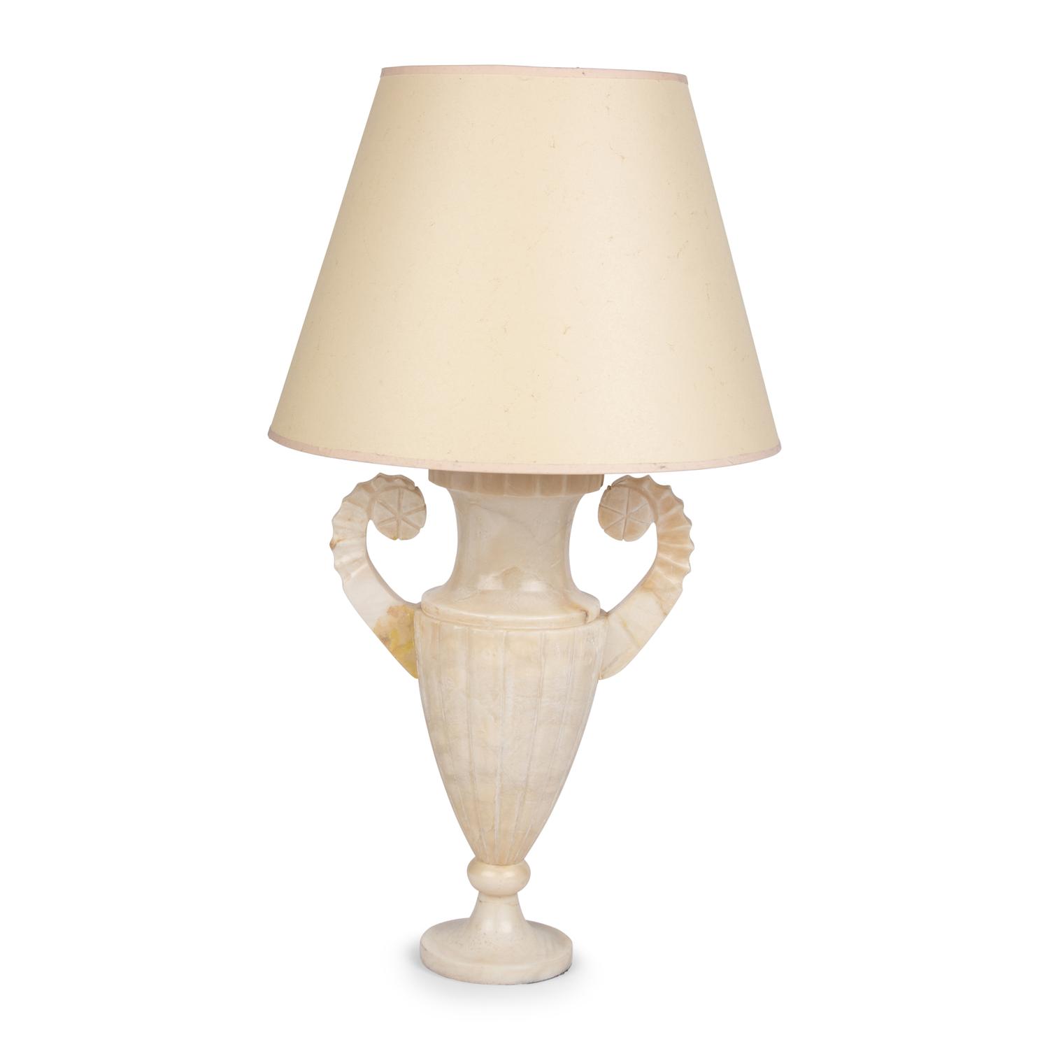 An Alabaster Table Lamp