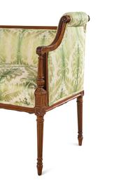 A Louis XVI Style Walnut Settee