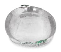 A Mexican Hard Stone Mounted Silver-Plate Platter