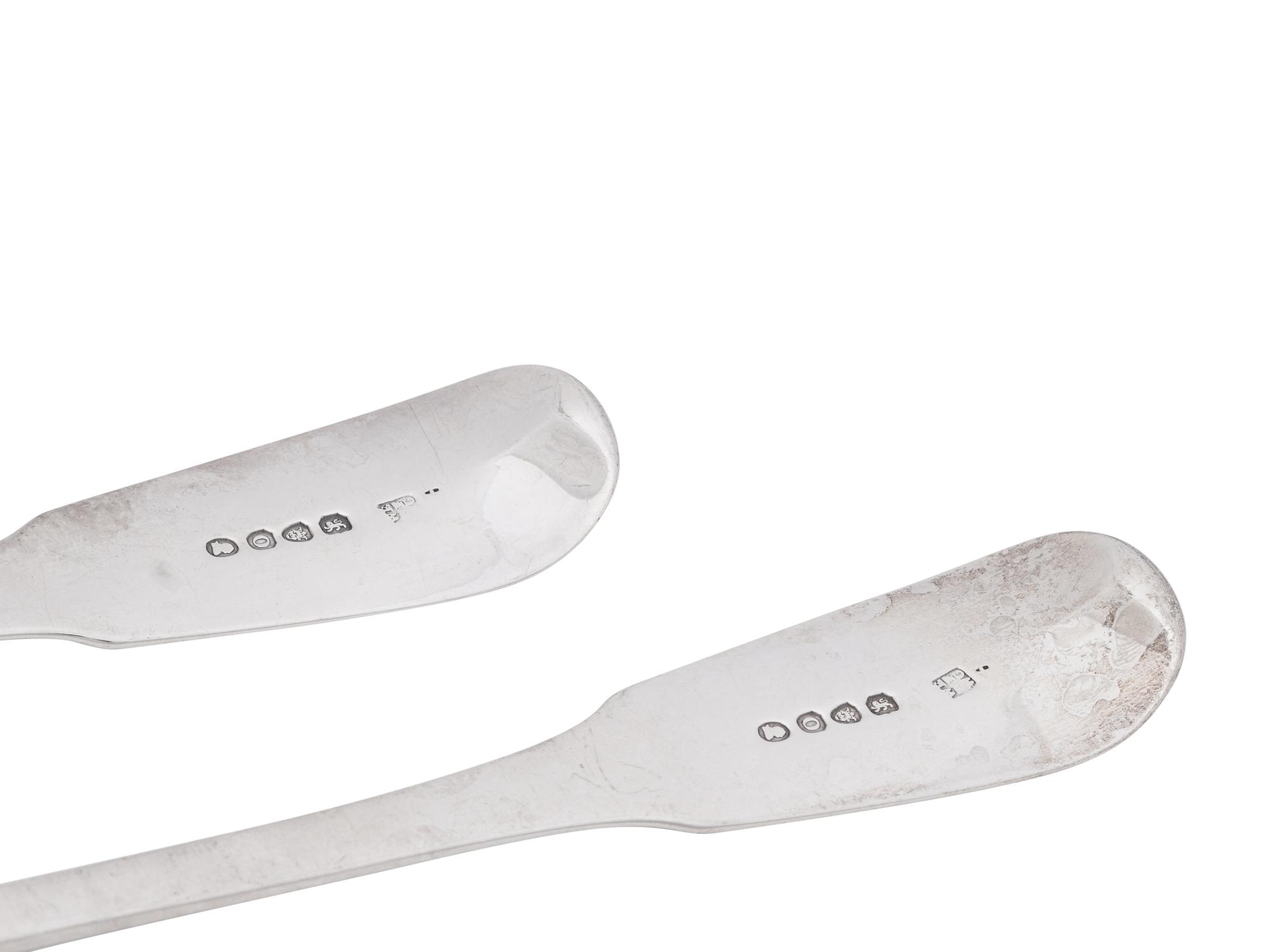 A Pair of George III Silver Serving Spoons