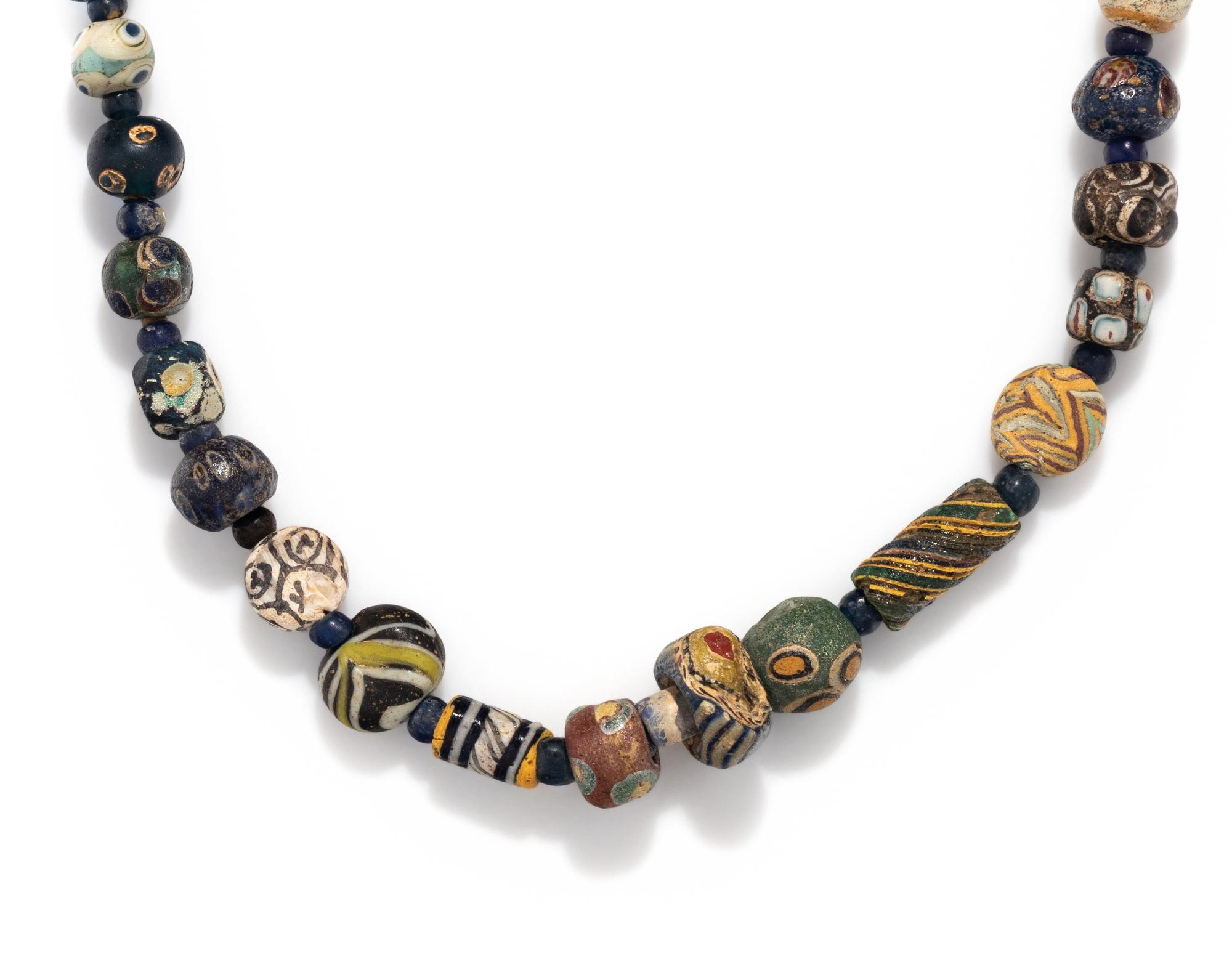 A Roman Mosaic Glass Bead Necklace