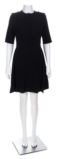 A Celine Black Short Sleeve Dress, Size 38.