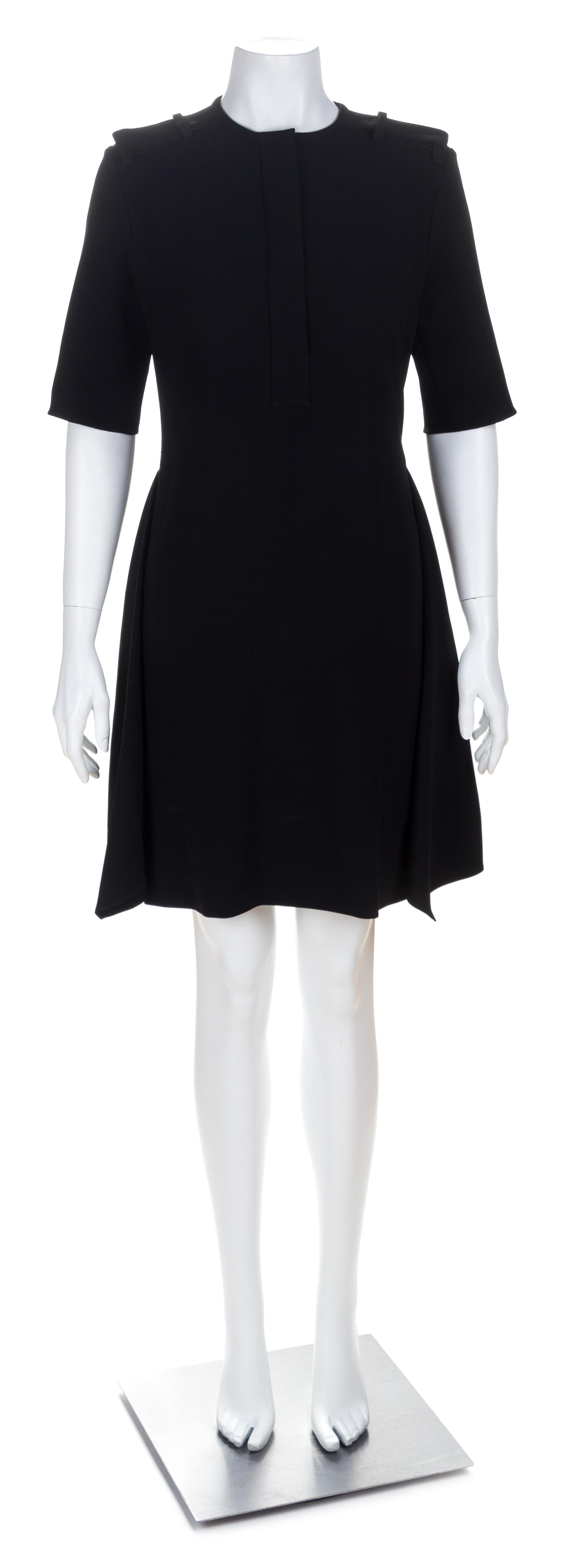 A Celine Black Short Sleeve Dress, Size 38.