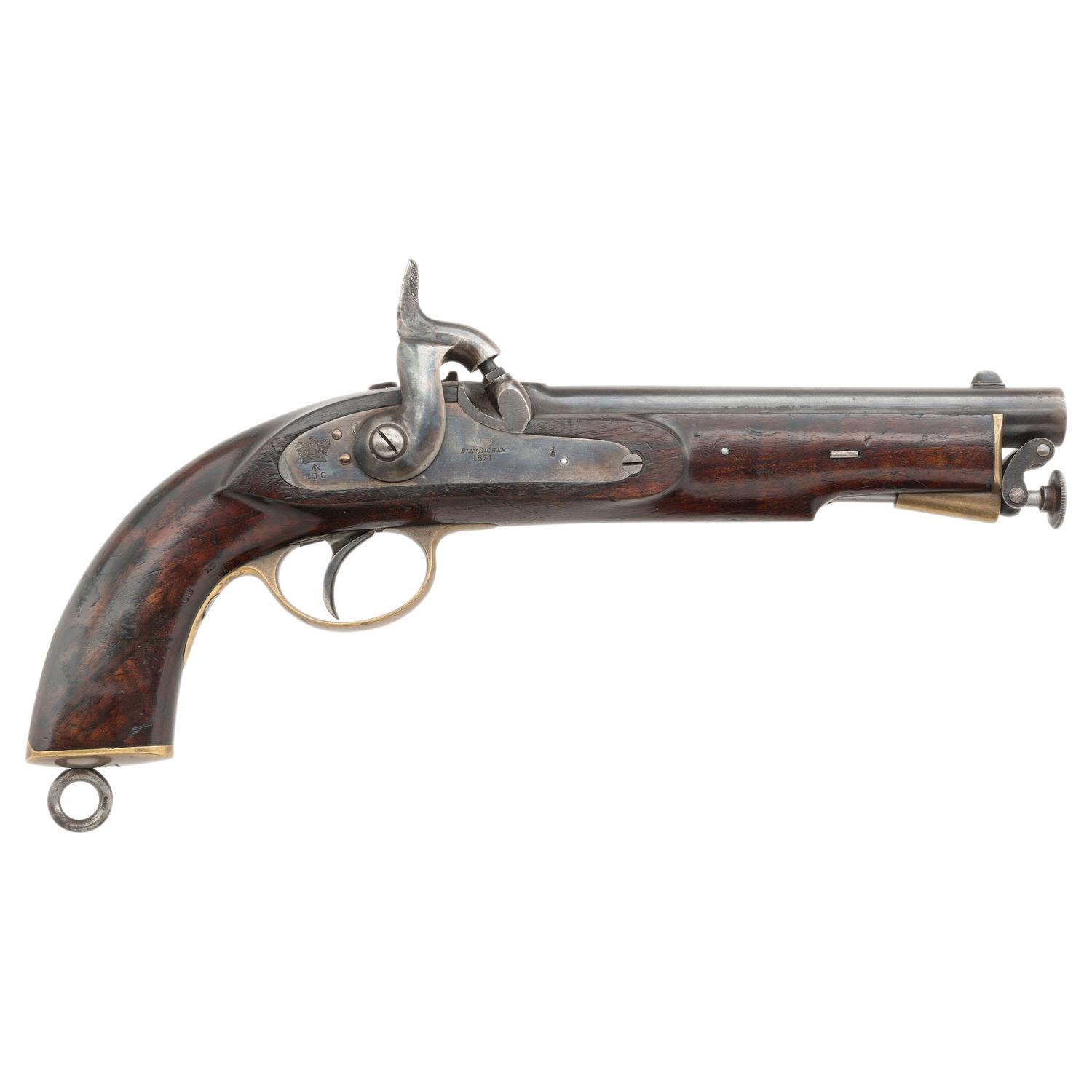 Fine English Made East Indian Government Pattern 1858 Percussion Pistol by Joseph Smith