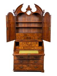 A George II Walnut Bureau Bookcase — 18TH CENTURY AND LATER