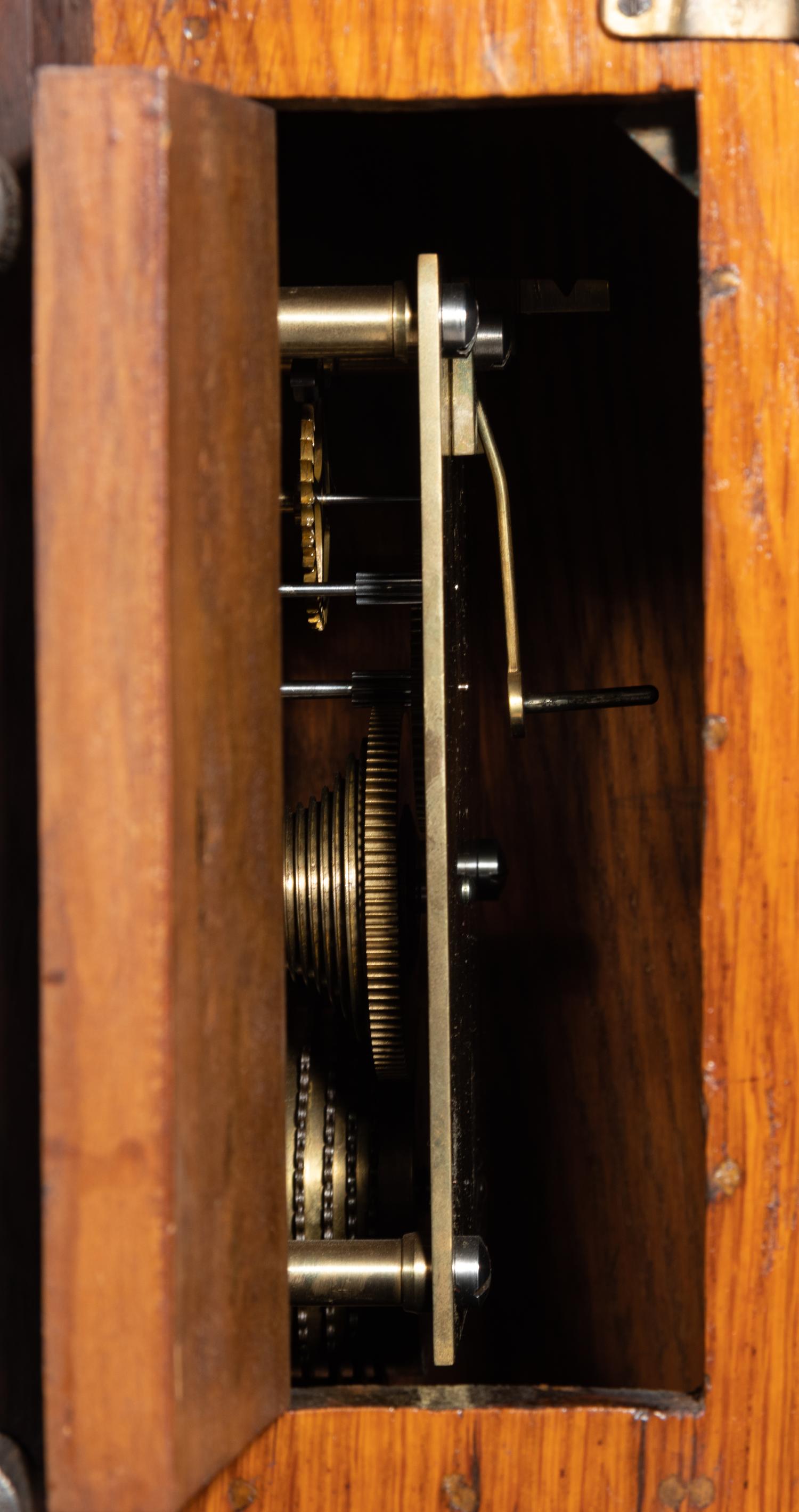 An English Oak Railway Clock