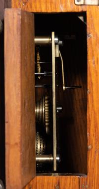 An English Oak Railway Clock