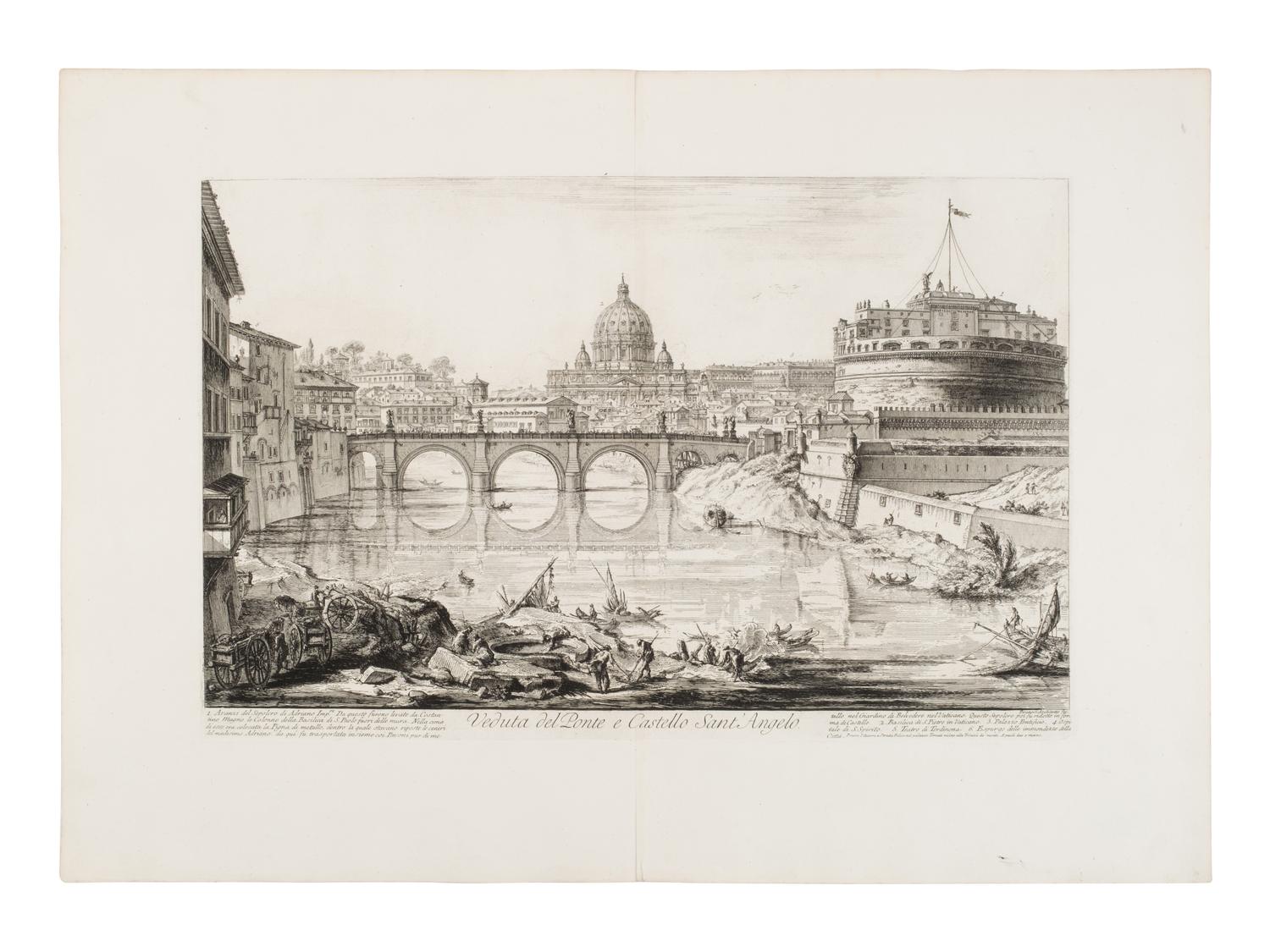 [Prints] Piranesi, Giovanni Battista. Group of 12 Etchings — 1) Veduta dell'atrio del portico