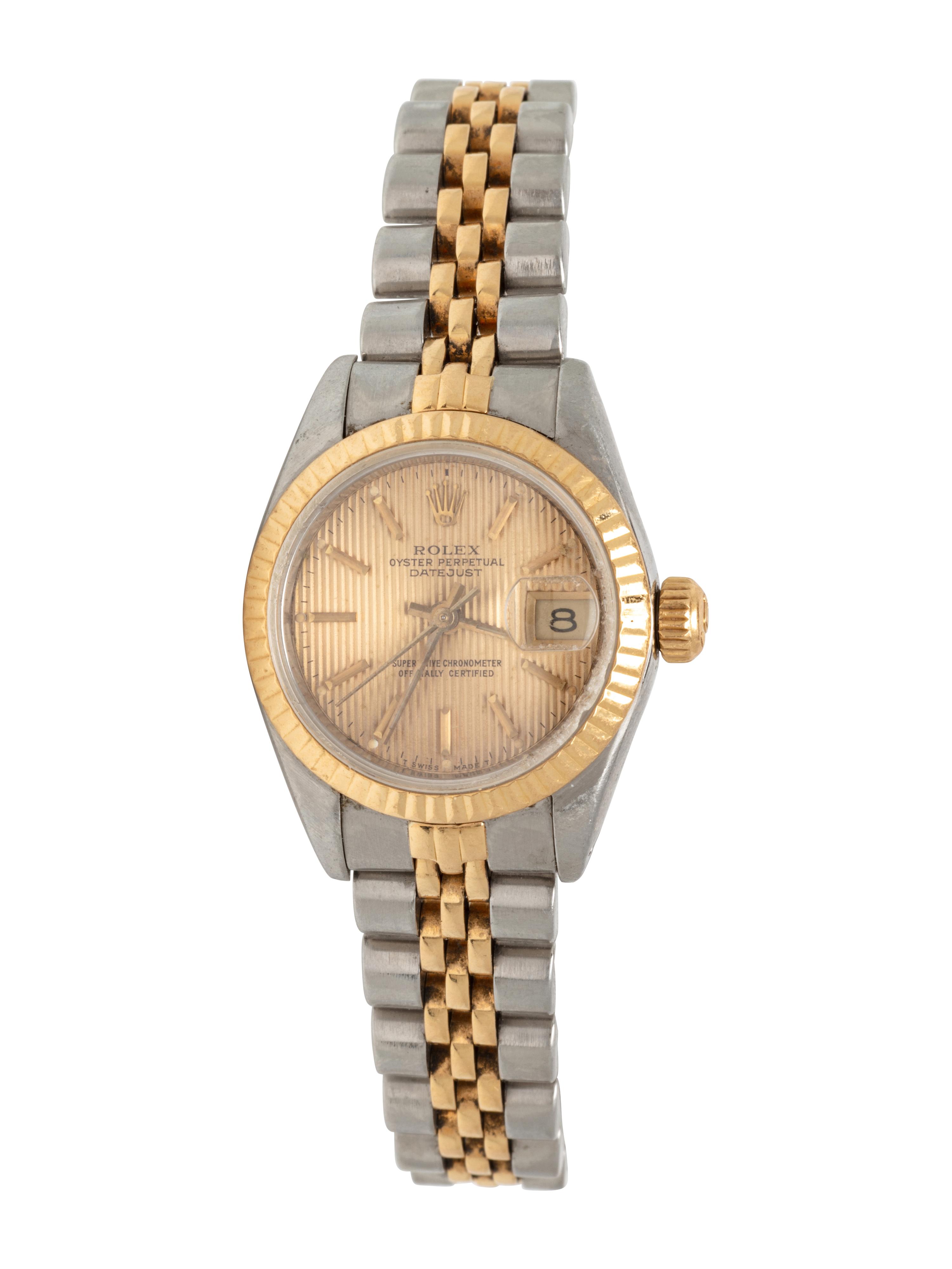 ROLEX, REF. 69173 'LADY DATEJUST' STAINLESS STEEL AND 18K YELLOW GOLD WATCH