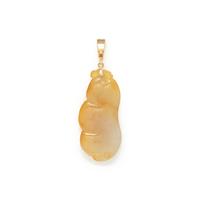 GUMPS, YELLOW GOLD AND JADE PENDANT