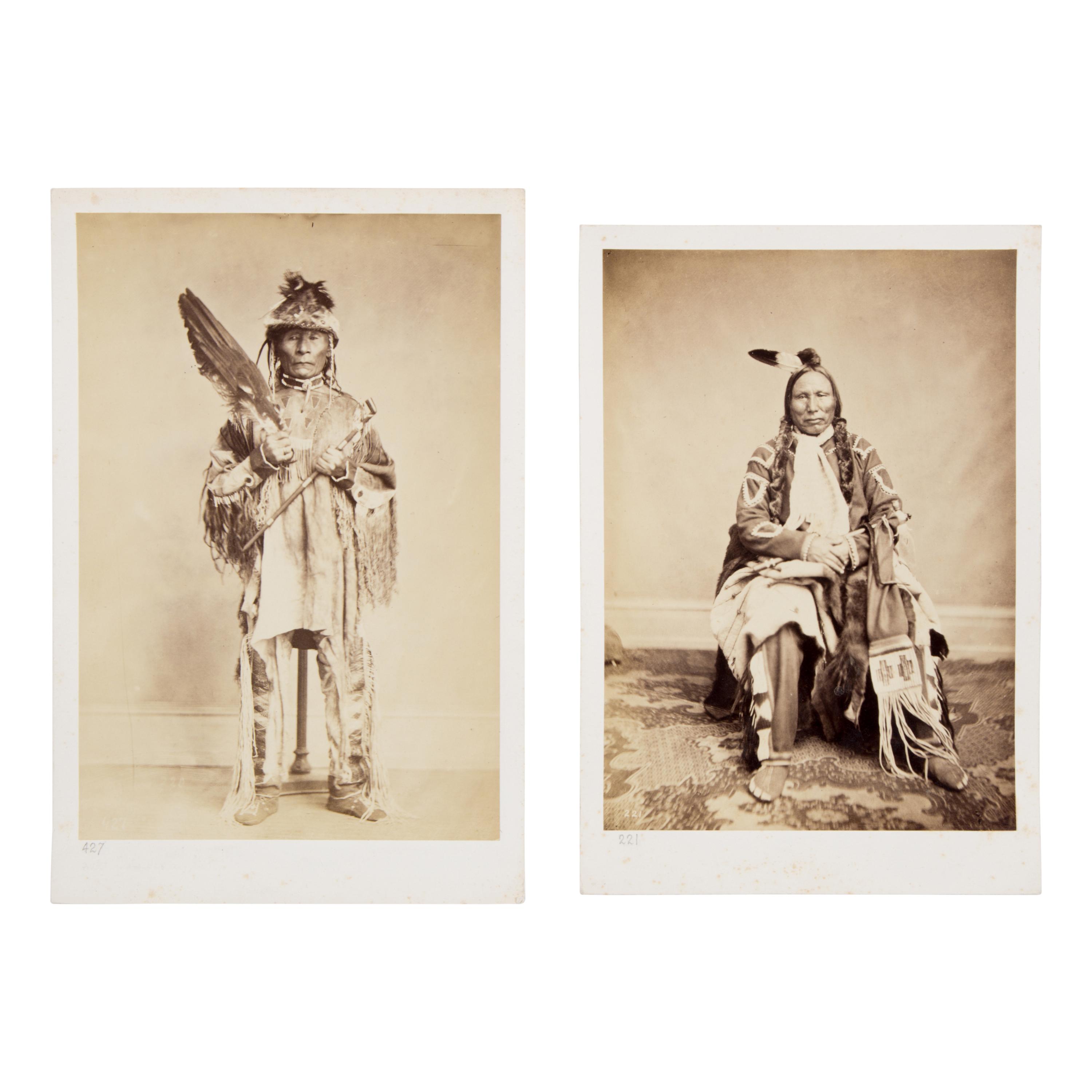 Antonio Zeno Shindler (Bulgarian, 1823-1899) — Portraits of Chief White Swan, Yankton Sioux AND Chief Jason, Nez Perce 1867, 1868