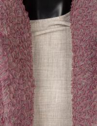 Comme des Garçons Beige Bump Dress & Pink Iridescent Jacket, Spring 1997