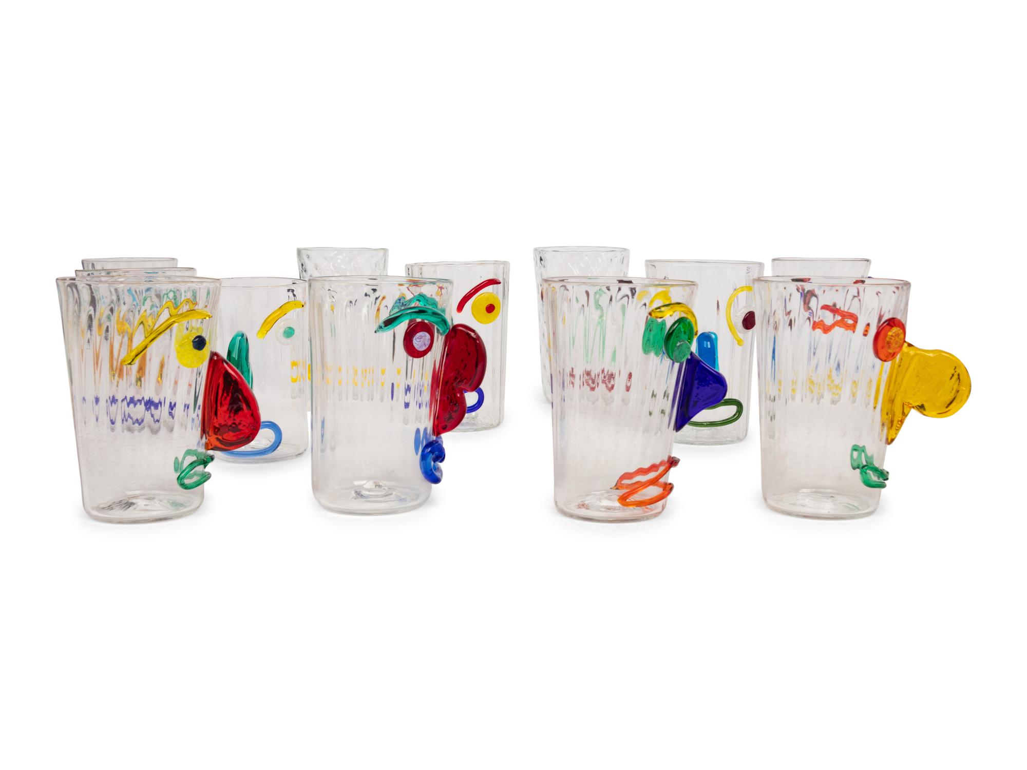 A Set of Eighteen Pauly and Co. Venetian Glass Tumblers