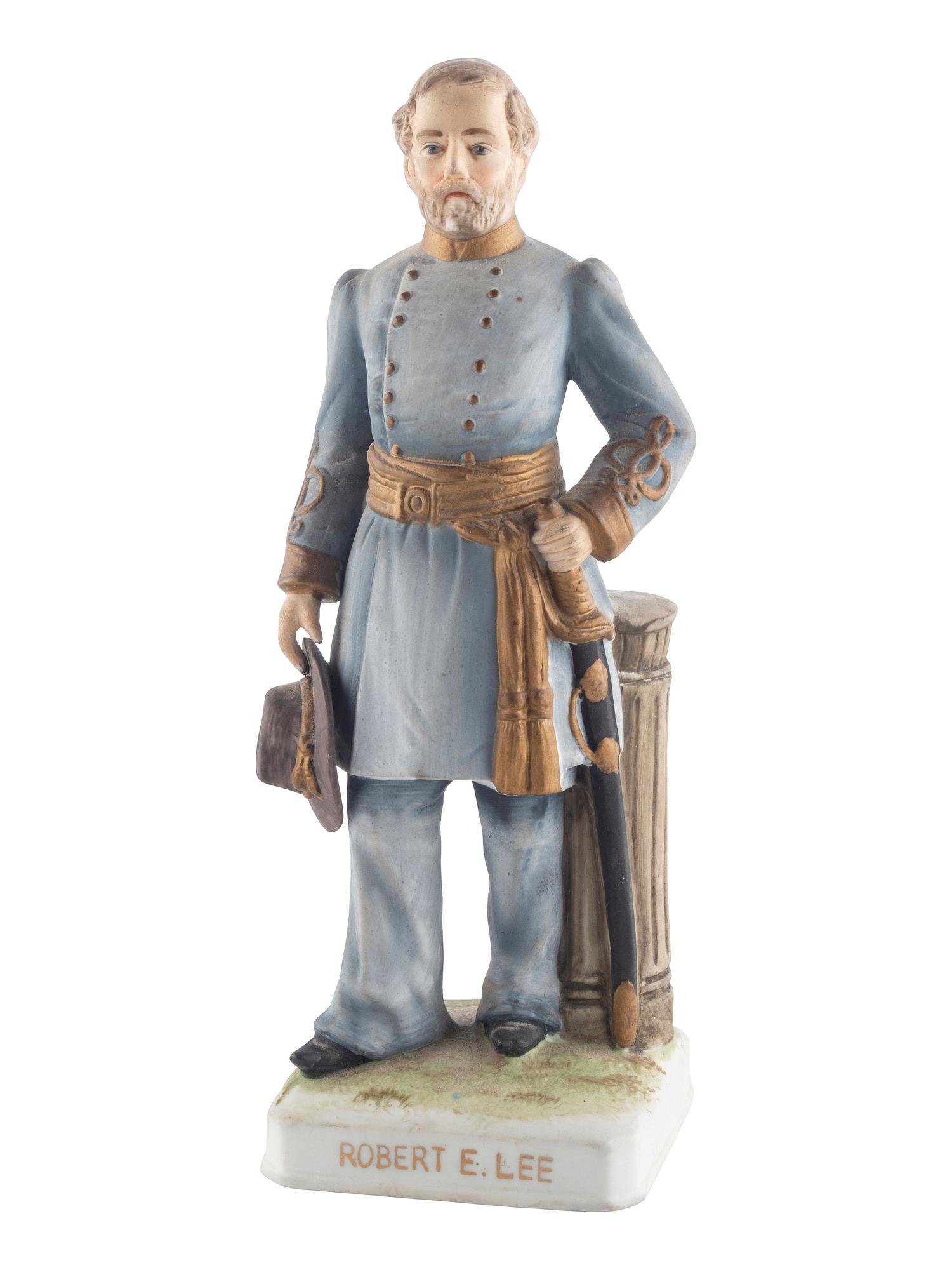 [CIVIL WAR]. A group of 2 Robert E. Lee items, incl. a framed print and statue.