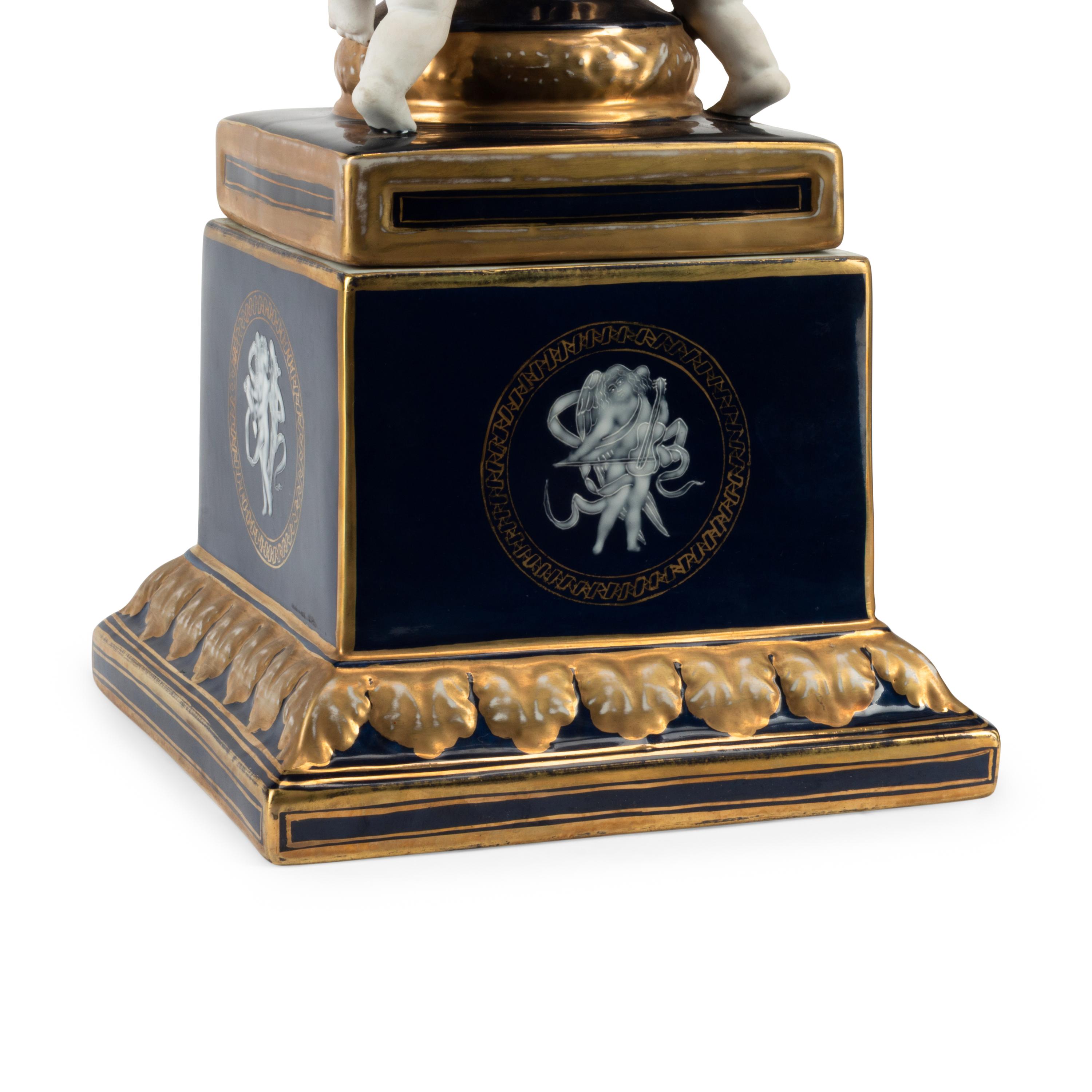 A Pair of Pâte-sur-Pâte Urns