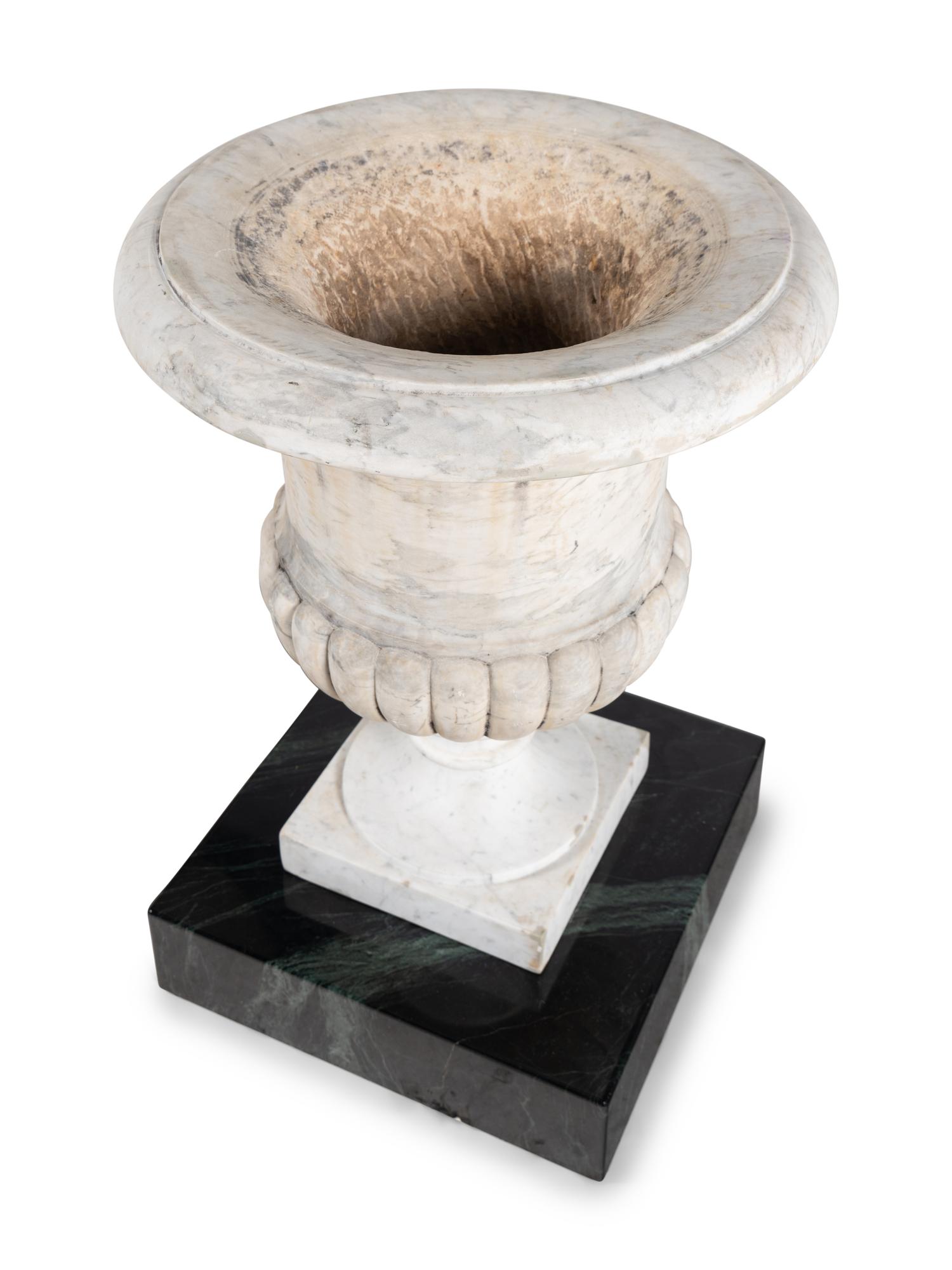 A Pair of Large Marble Campagna Urns