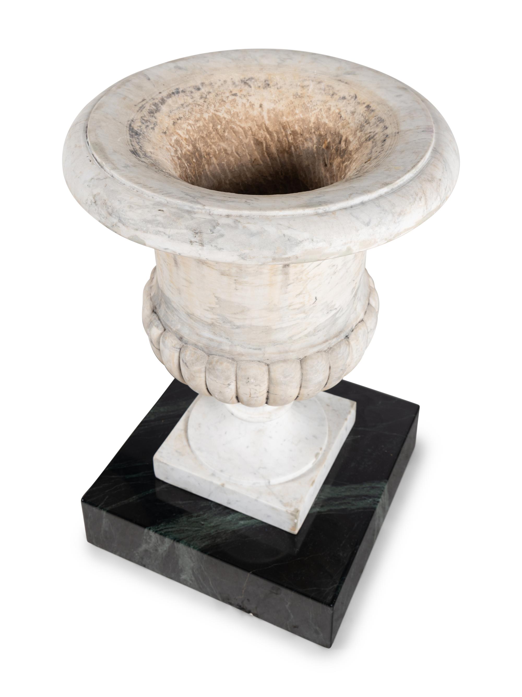 A Pair of Large Marble Campagna Urns