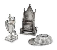 A Collection of Eight English Silver Miniature and Diminutive Articles