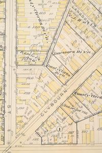 A group of 5 maps of Chicago streets, comprising: