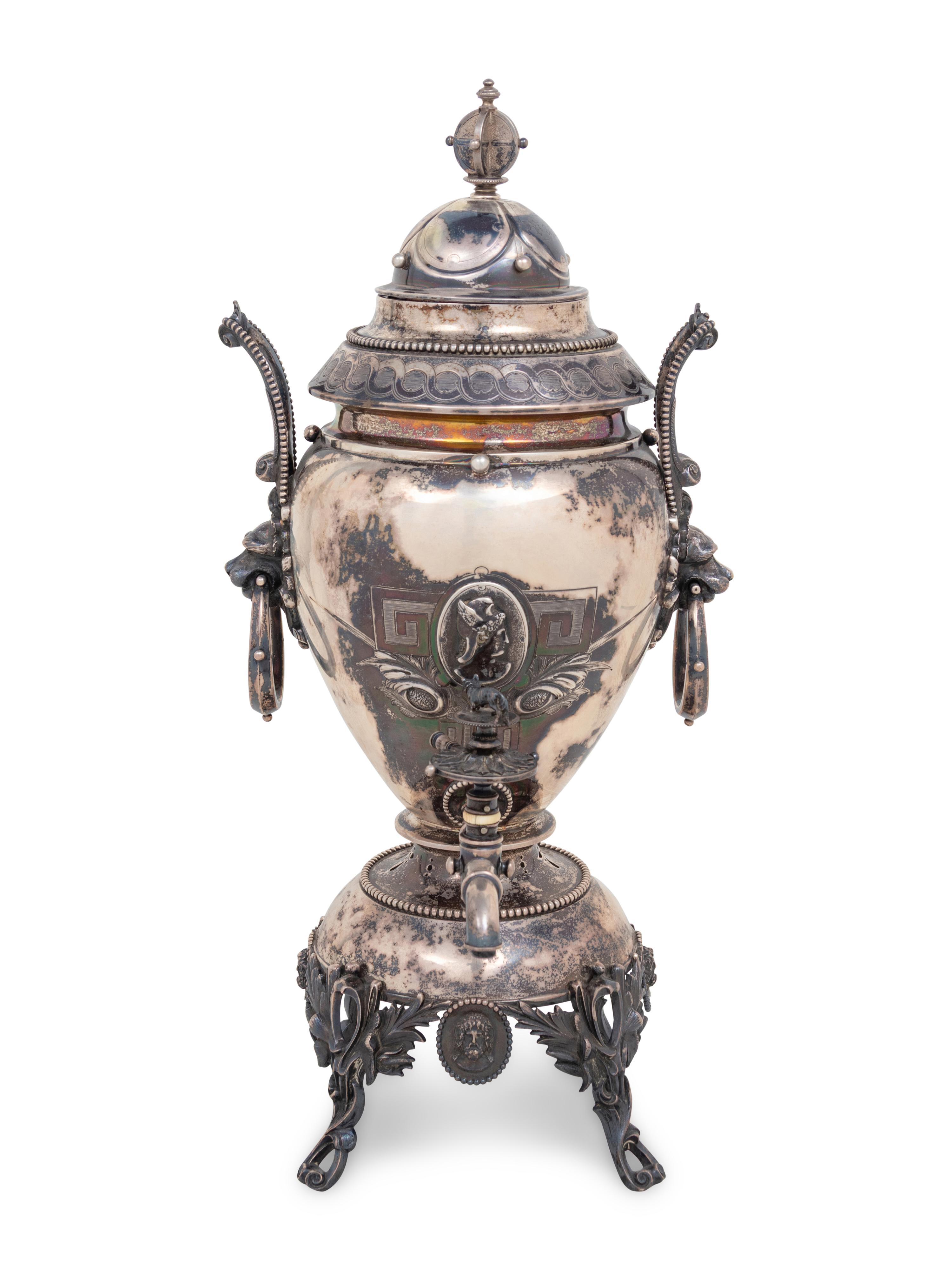 An American Silver Coffee Urn