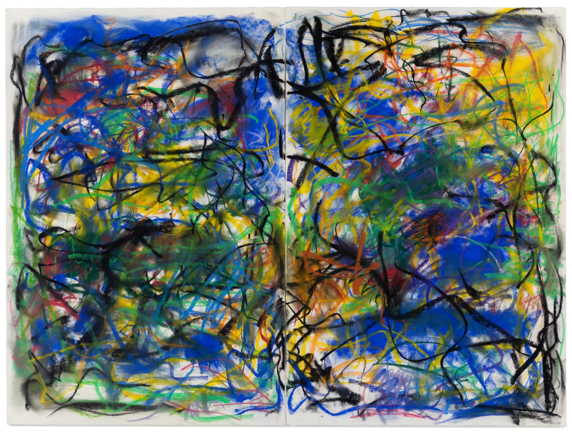 Joan Mitchell, (American, 1925-1992) Untitled (PASTEL), 1991 (diptych)