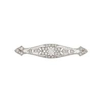 PLATINUM AND DIAMOND BAR BROOCH