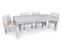 Cityscape Dining Table with Eight Cityscape Dining Chairs, circa 1973 Evans Studio for Directional, USA