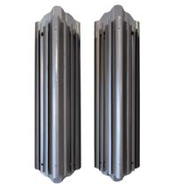 A Pair of American Art Deco Steel Wall Sconces 11.5" W x 8.5" D x 45" H — United States, Circa 1920-1930