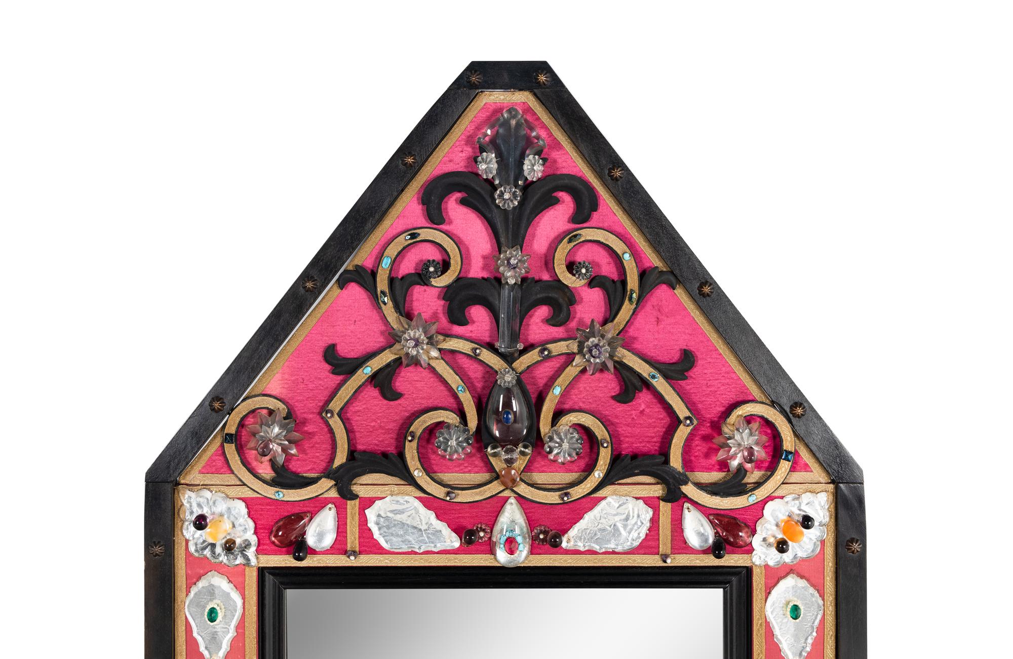 A Contemporary Prism-Applied Ebonized Mirror