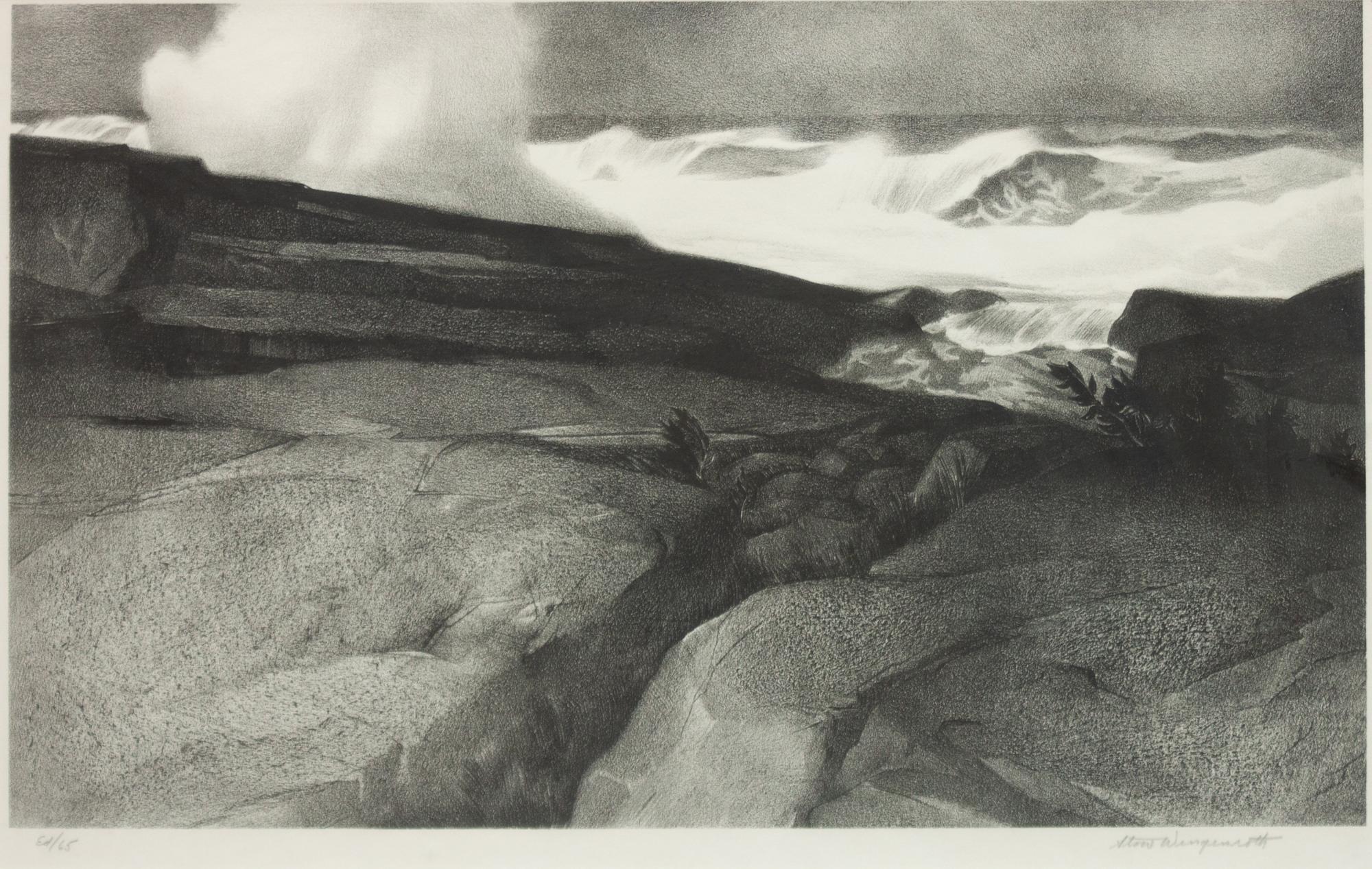A group of four prints ( Along the Delaware, New Hope, Pennsylvania, 1949; Cat Boat, Ogunquit, Maine , 1951; Demonstration print printed at Albright Gallery, Buffalo NY, (Rockport Massachussetts), 1939; Title not known)