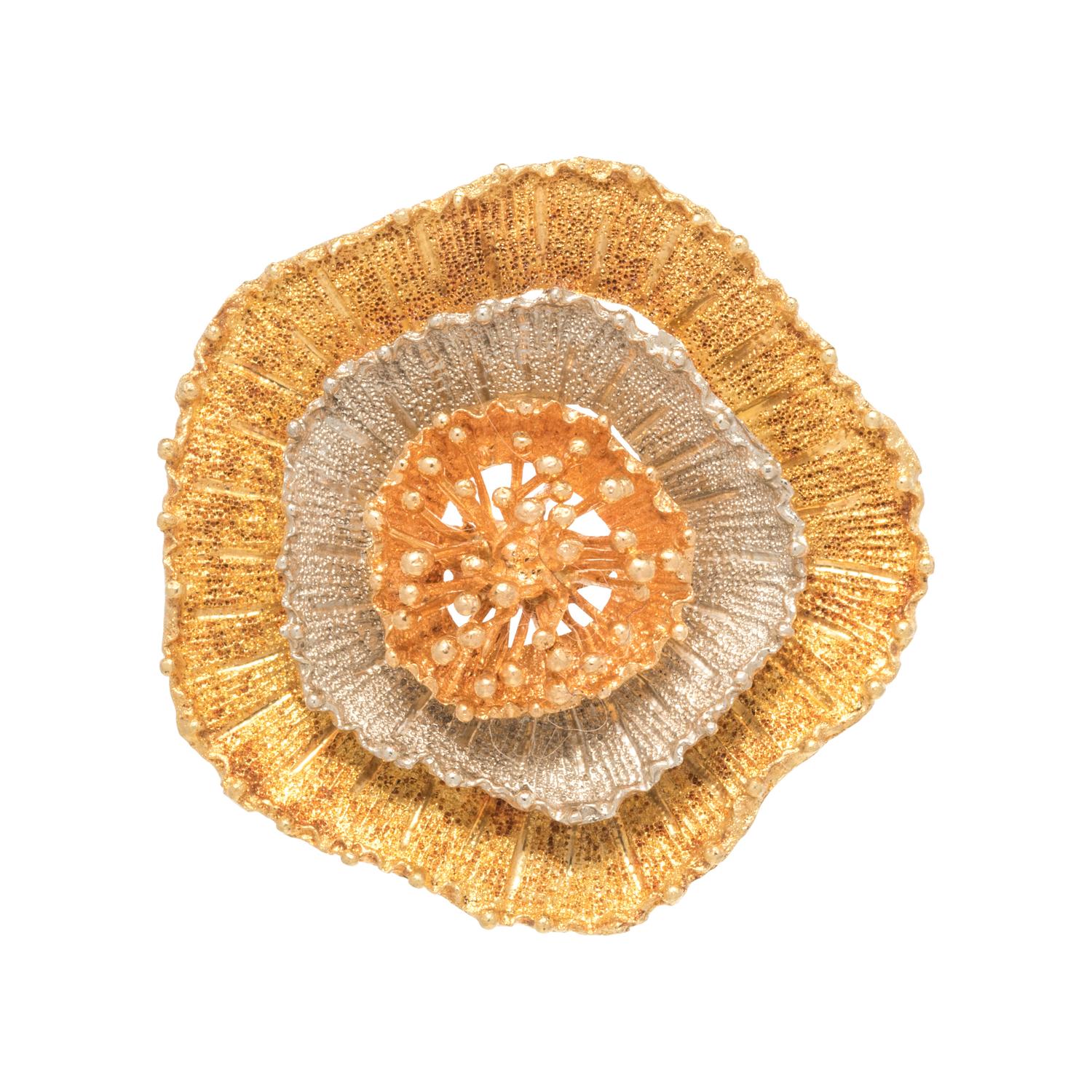 BICOLOR GOLD BROOCH
