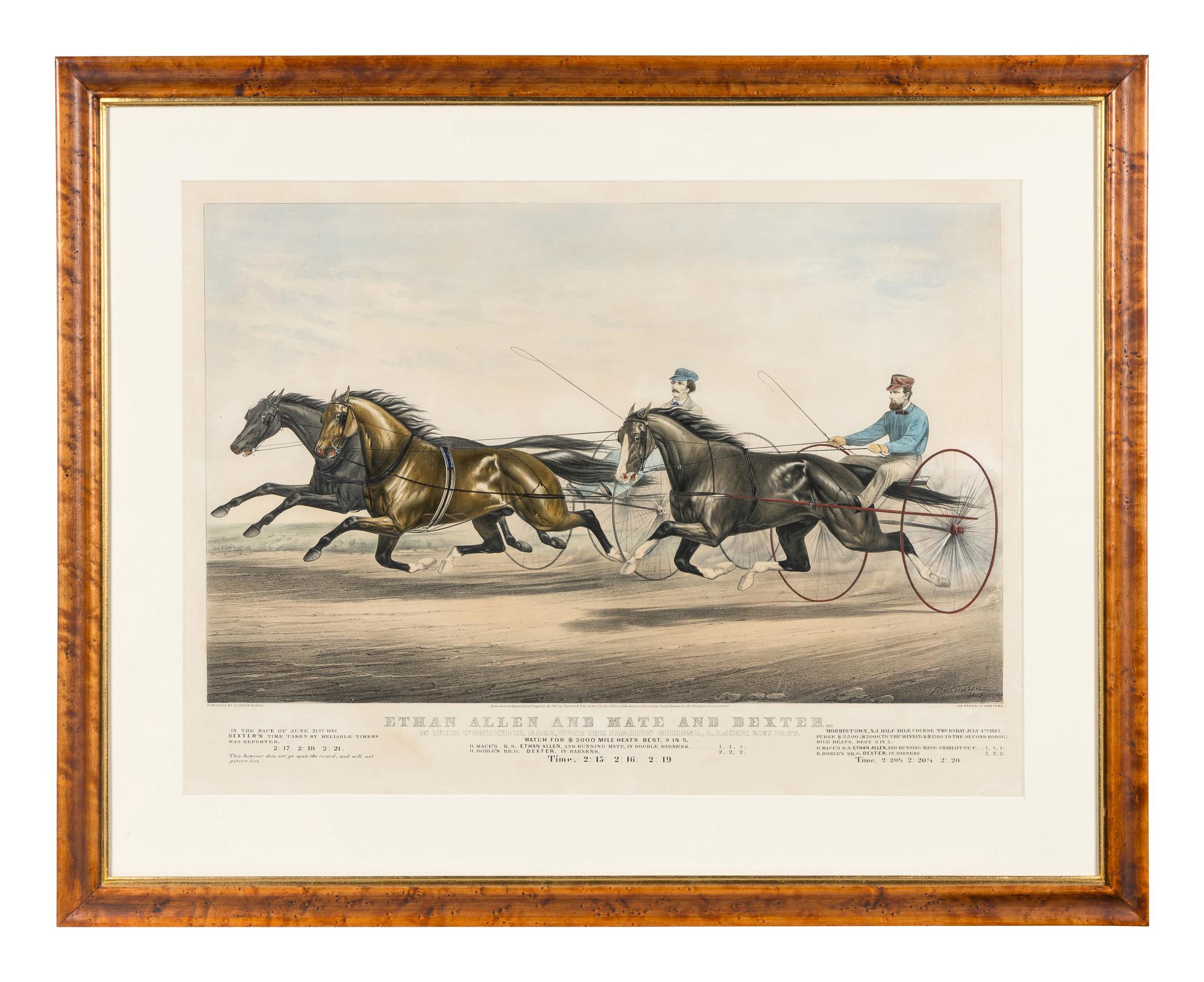 [HORSE RACING SCENES] -- CURRIER and IVES, publishers -- After John Cameron, or Thomas Worth