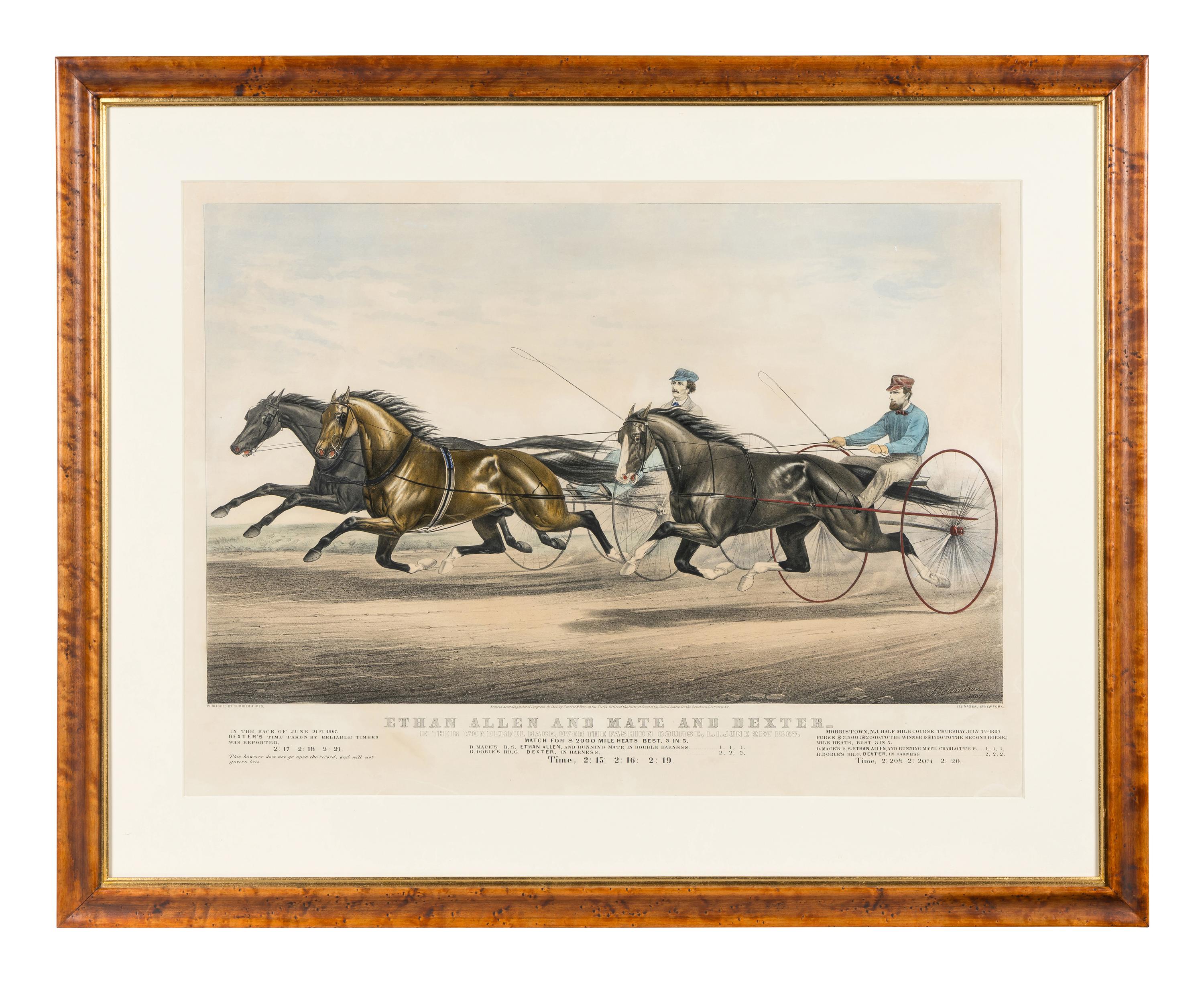 [HORSE RACING SCENES] -- CURRIER and IVES, publishers -- After John Cameron, or Thomas Worth