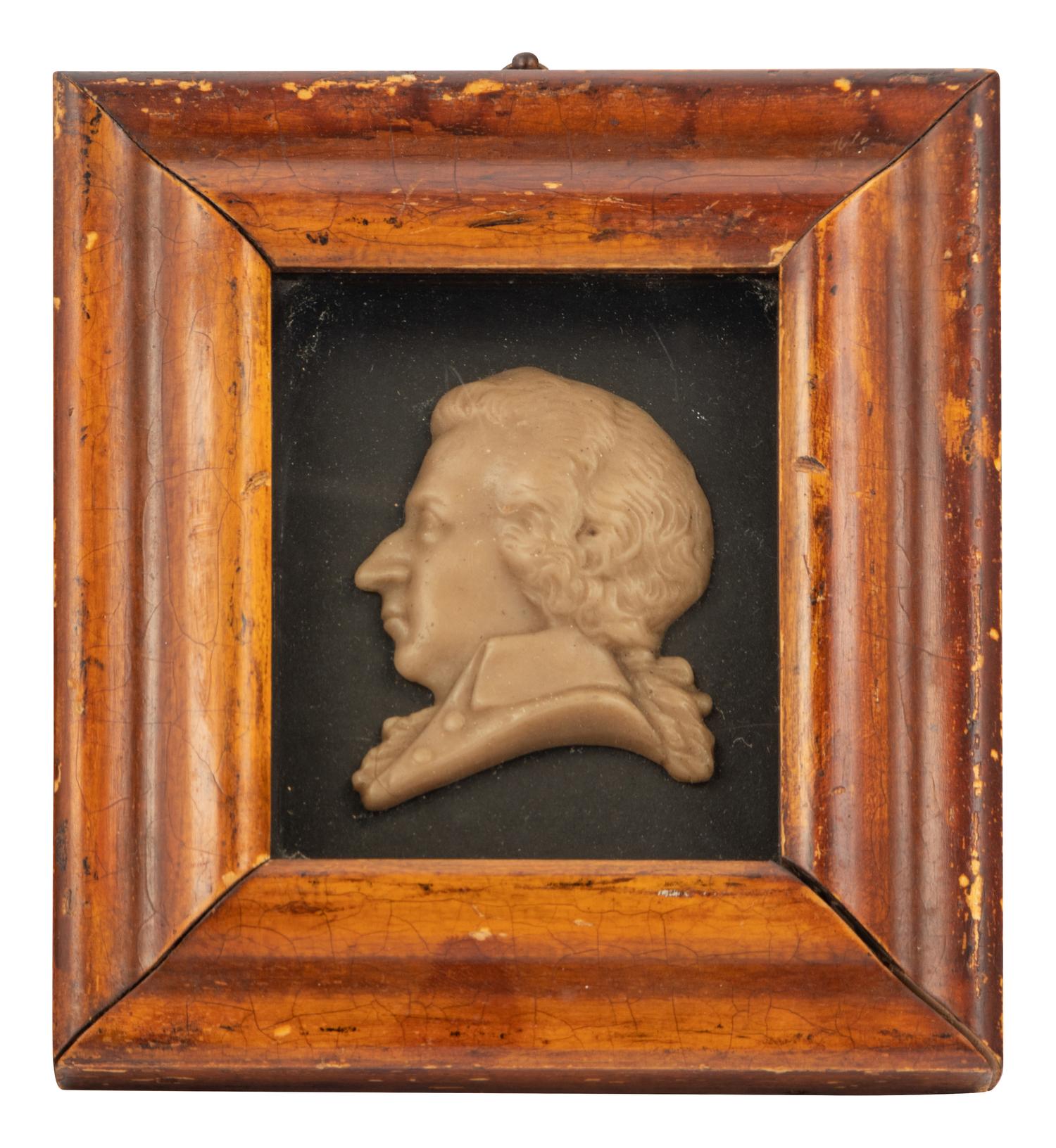 Two English Framed Wax Portraits