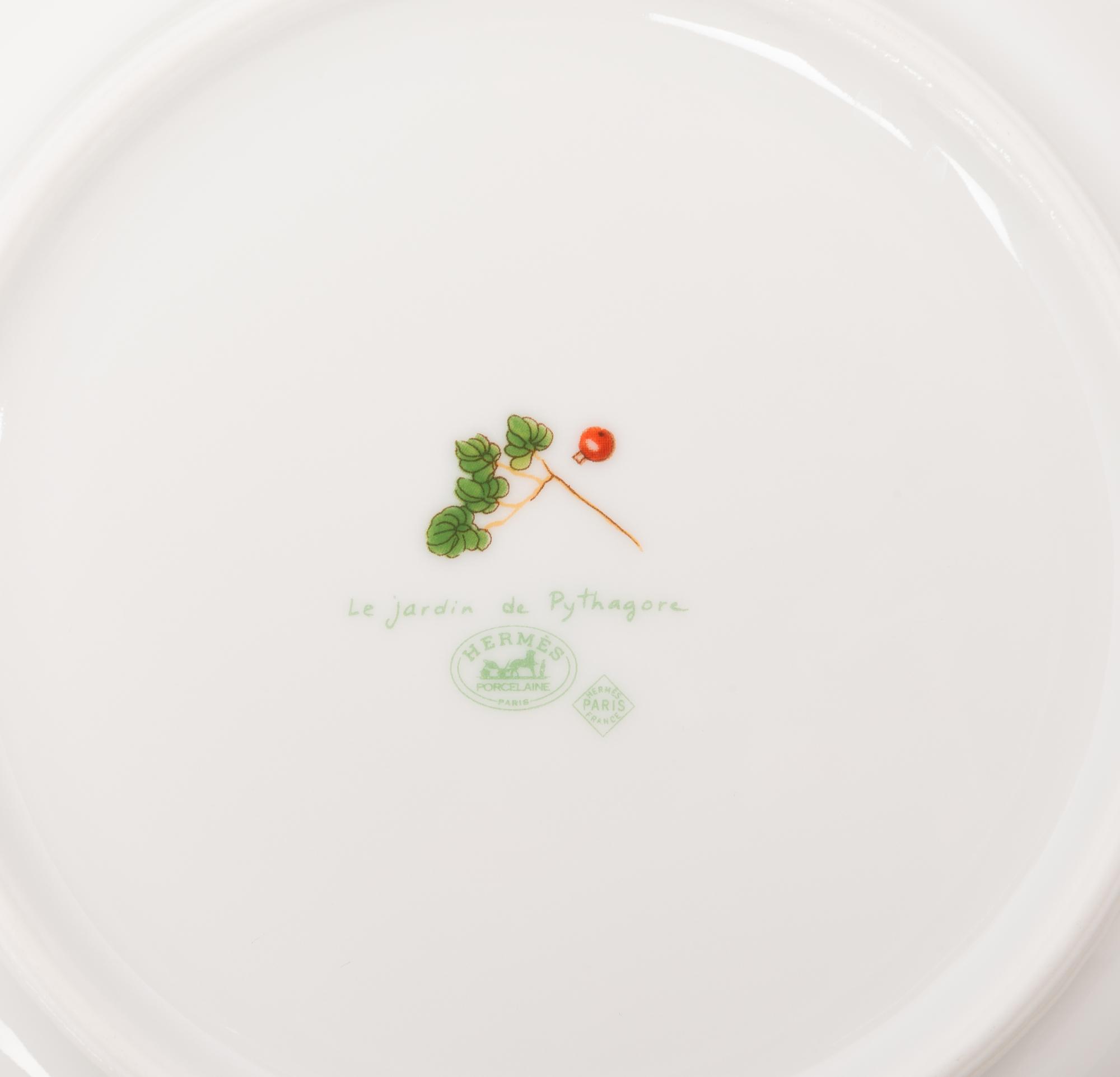 A Group of Hermès Le Jardin de Pythagore Porcelain Dinnerware Articles